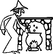 coloriage sorciere devant son chaudron